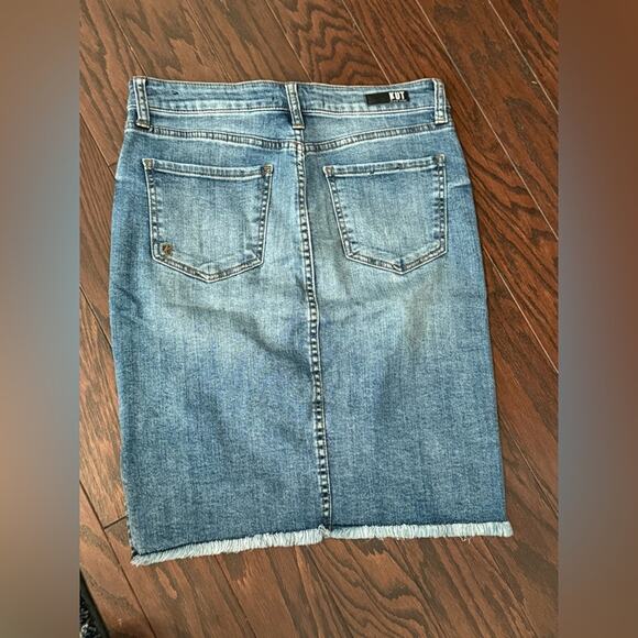 Kut from the Kloth Connie Hi-Low Skirt Jean Denim Skirt Size 2 - Picture 4 of 11